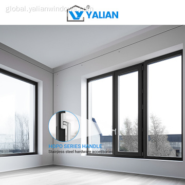 Flush Casement Windows  Modern French Design Aluminum Alloy Casement Windows Factory